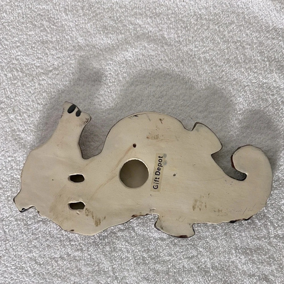 Vintage Brown Speckled Ceramic Seahorse Wall Decor - Picture 7 of 9